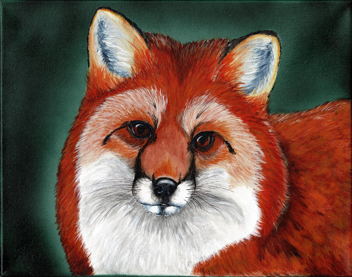 "In the Fox's Eye" acrylic painting
