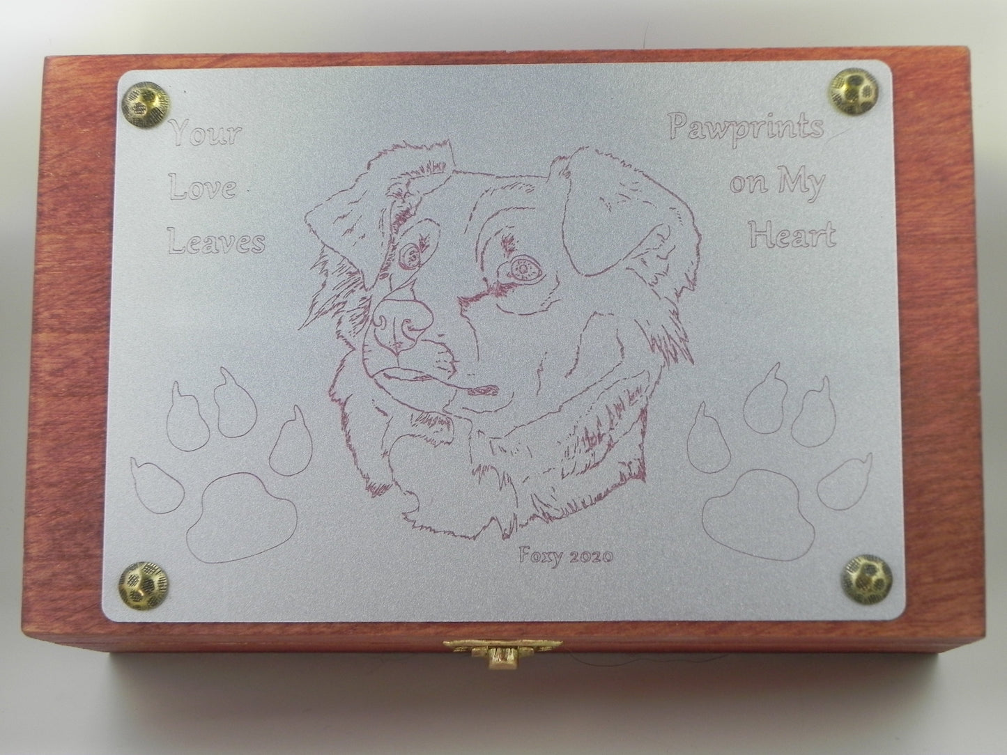 "You Leave Pawprints on My Heart" lined box