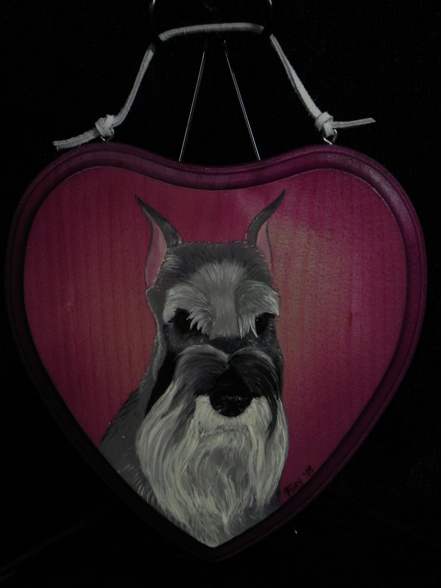 Custom Wood Heart plaque Portrait