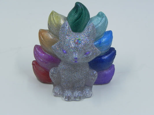 Kitsune Figure--Holographic Rainbow
