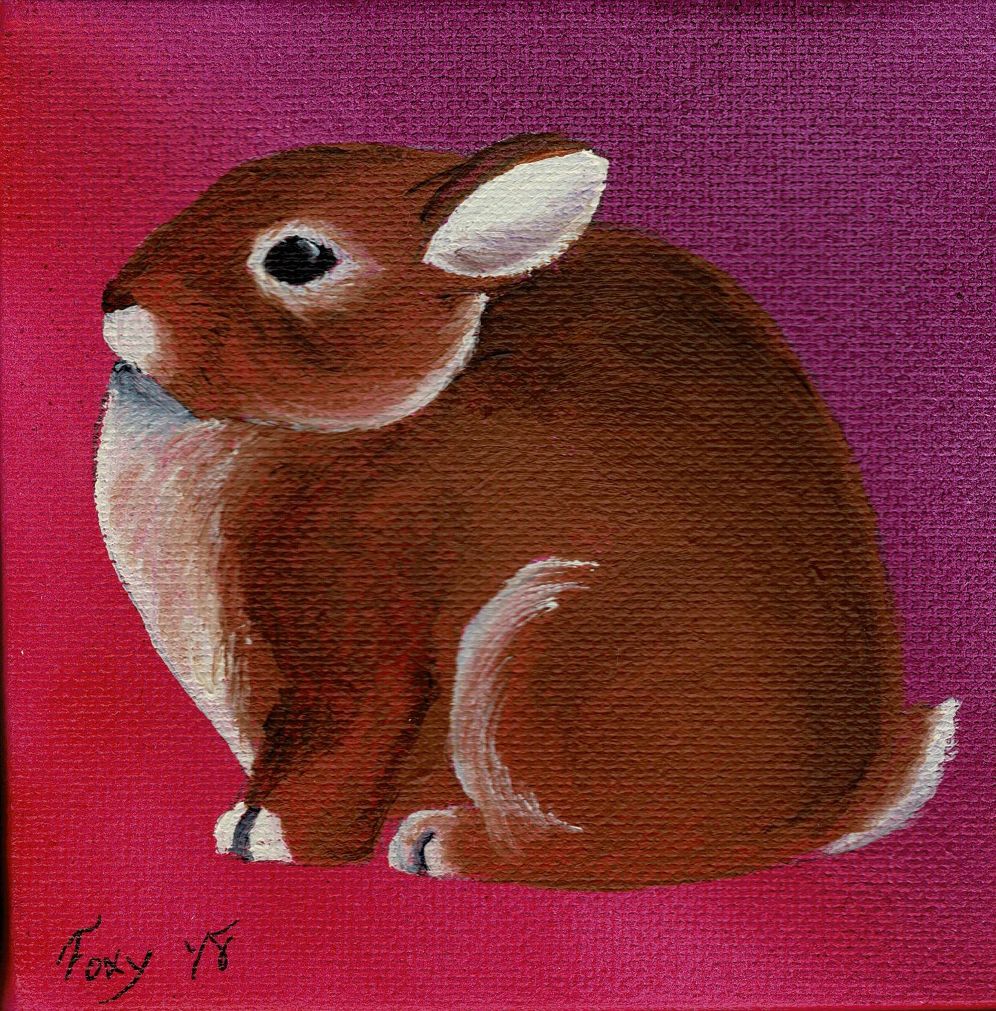 "Bunny" mini acrylic painting