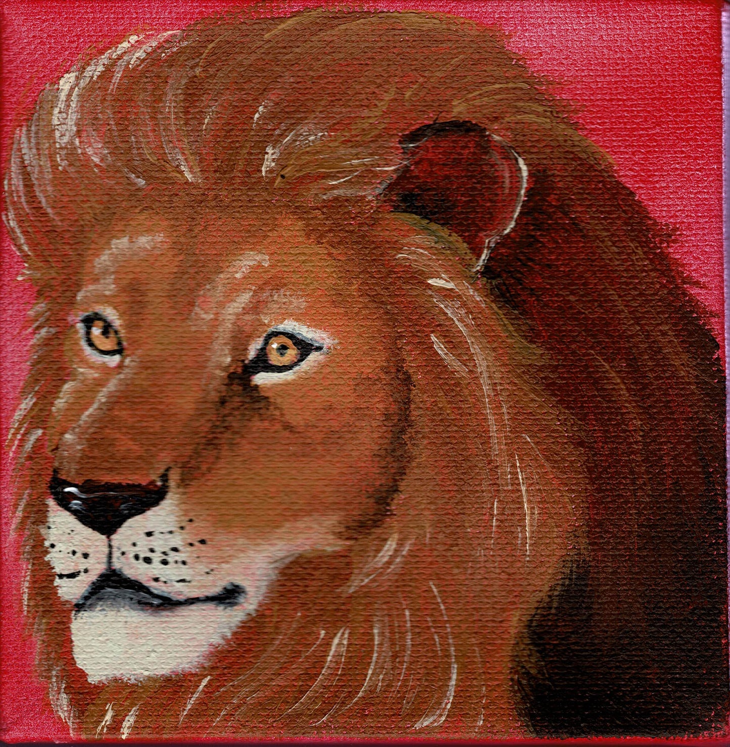 "Lion" mini acrylic painting