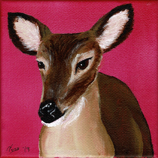 "Doe" mini acrylic painting