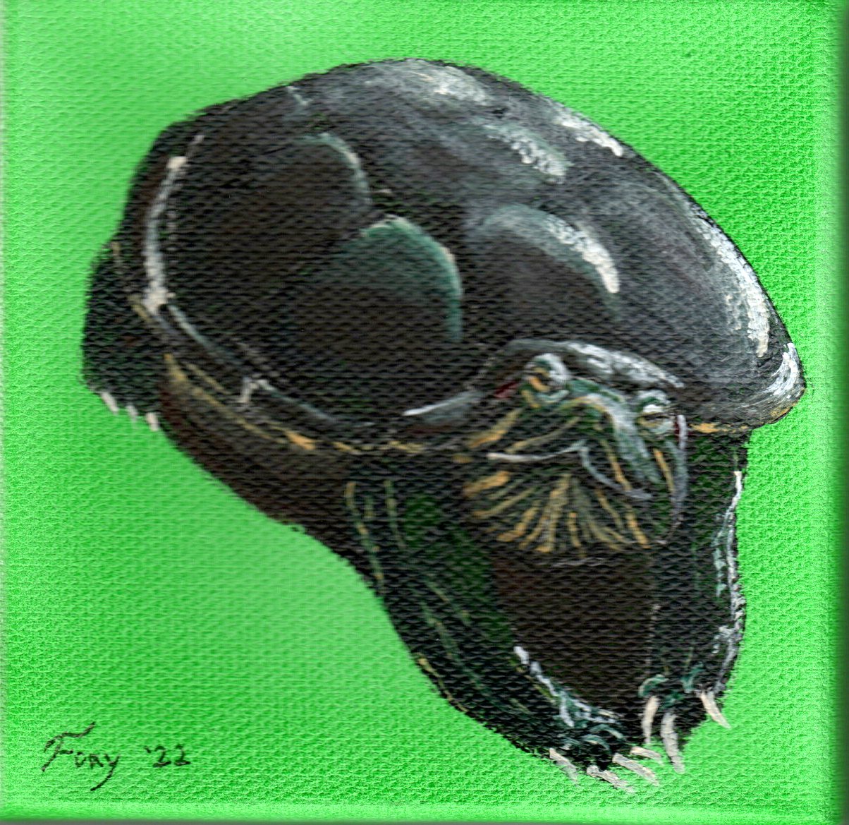 "Turtle" mini acrylic painting
