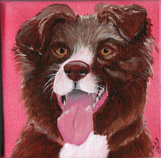 "Herding dog" mini acrylic painting
