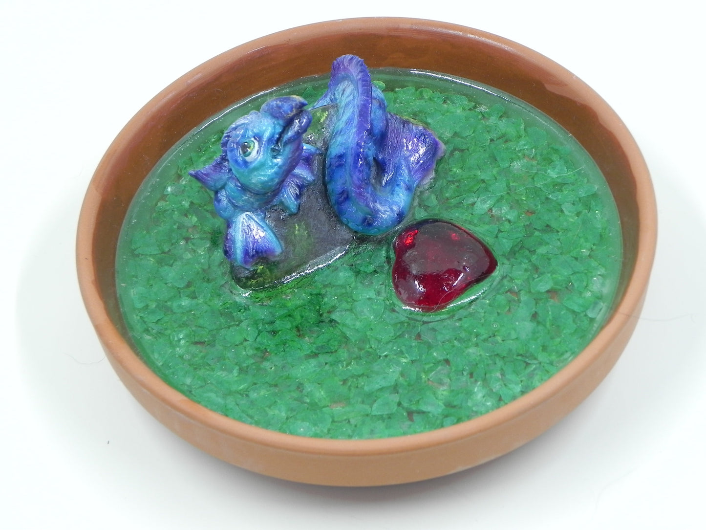 "Seadragon blue and purple" resin plate