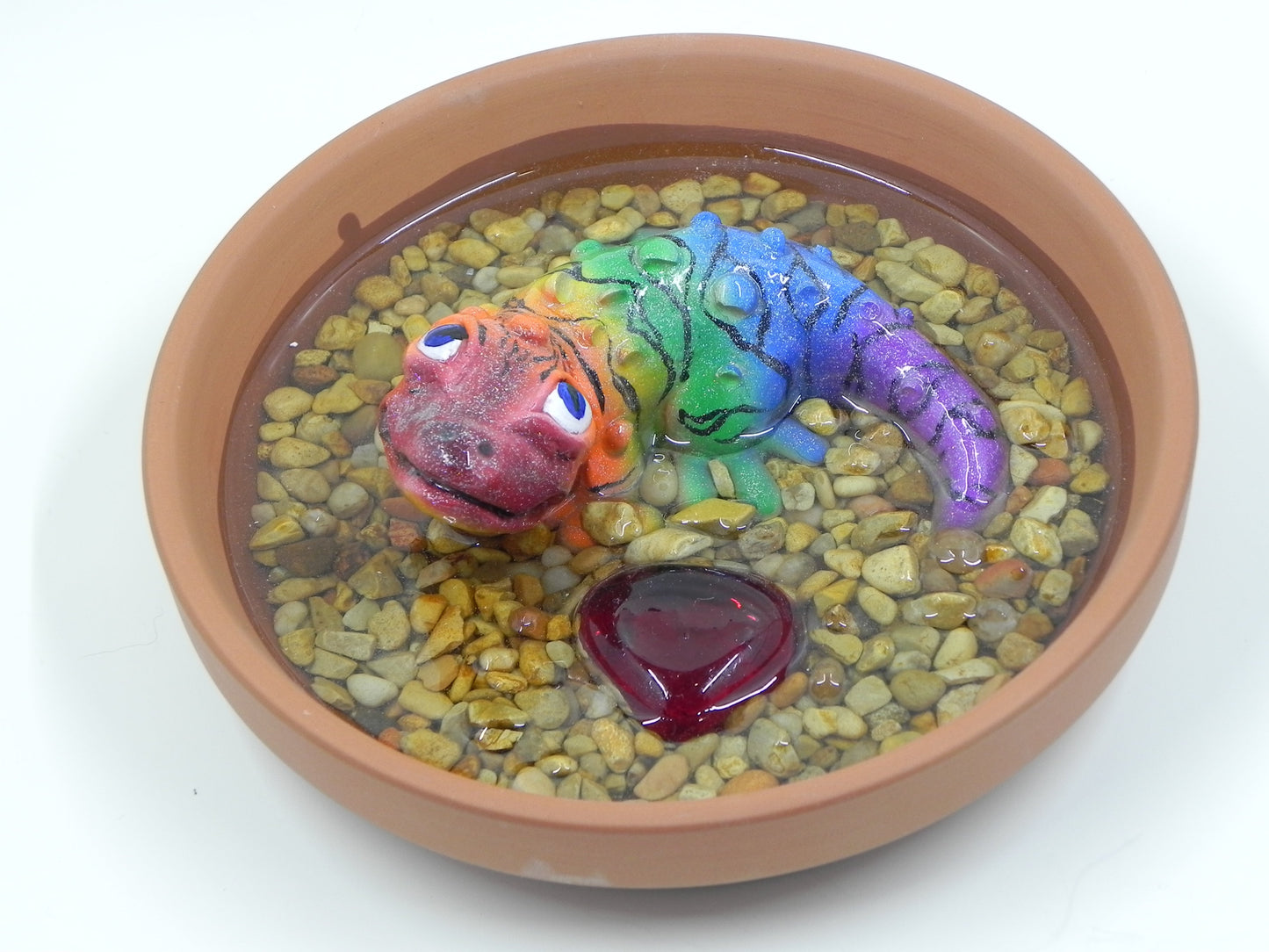 "Salamander Rainbow" resin plate