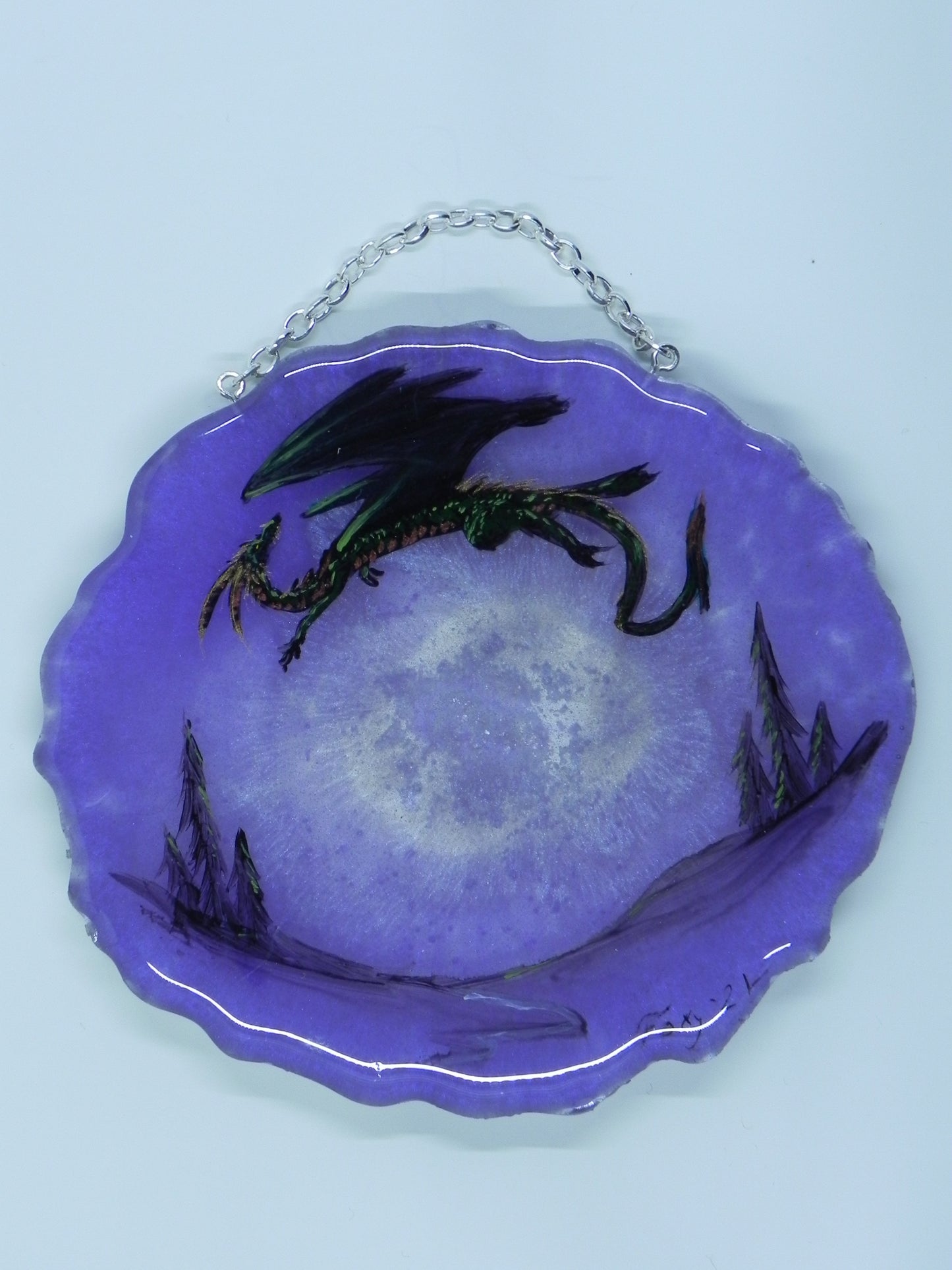 "Dragon on the Wind" Geode Painting