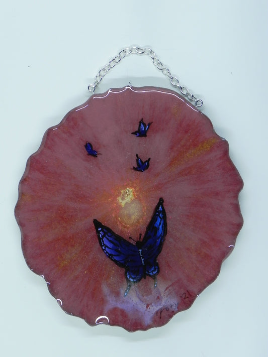 "Butterflies" Geode Painting