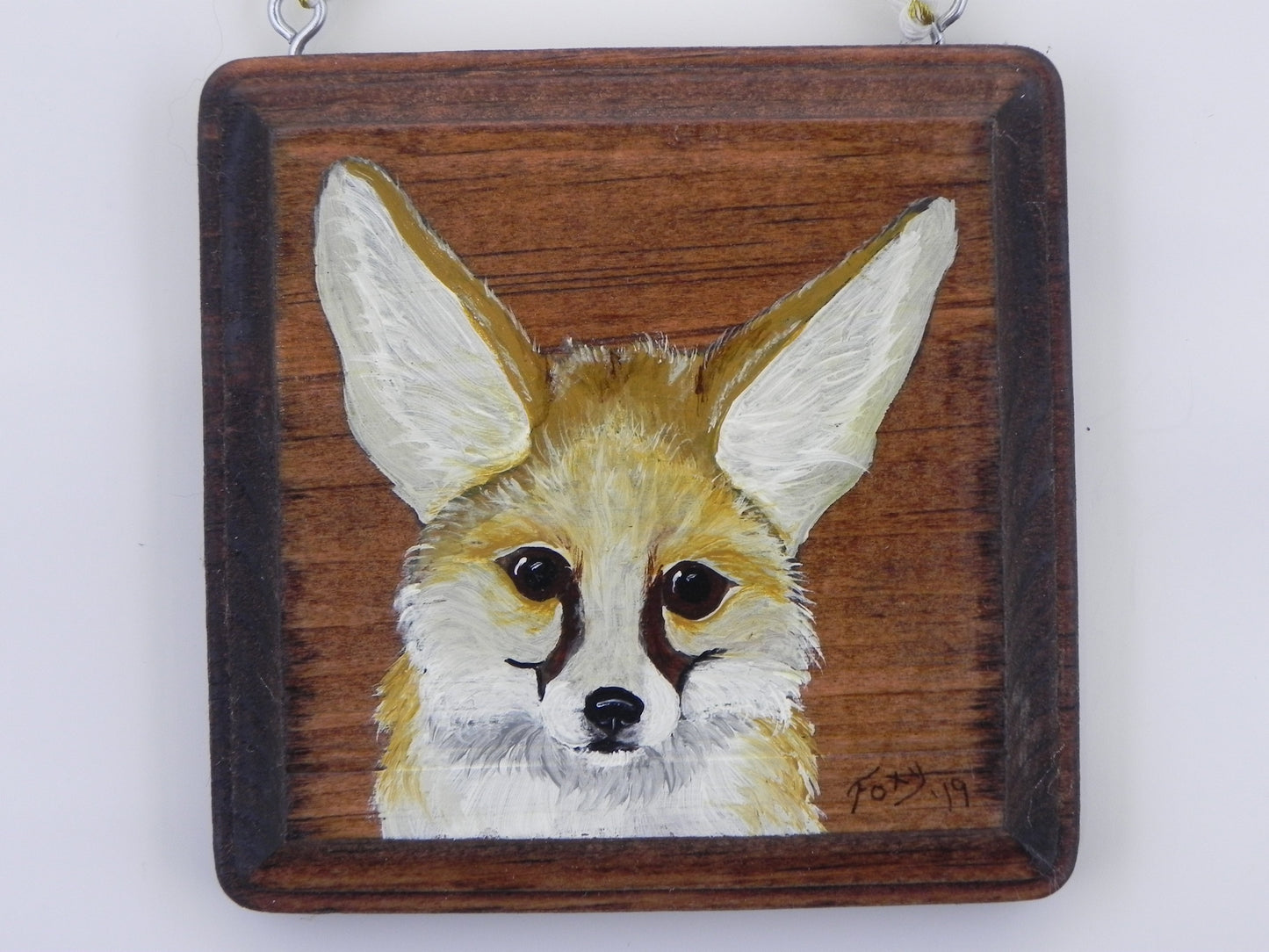 "Fennec Fox" mini wood plaque