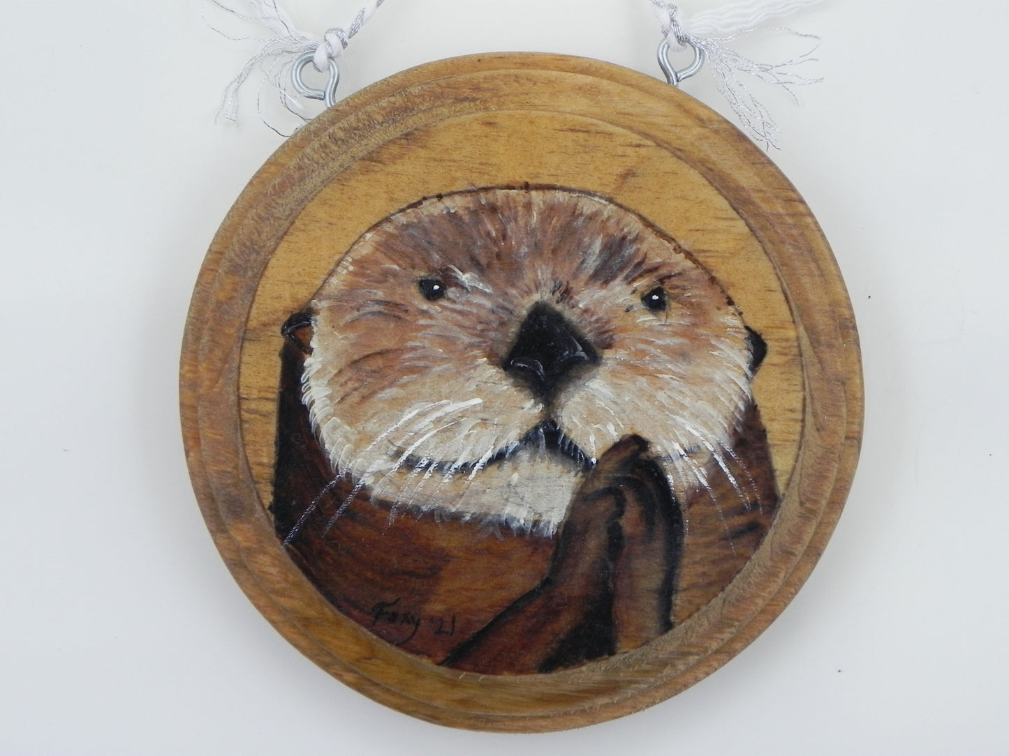"Sea Otter" mini wood plaque