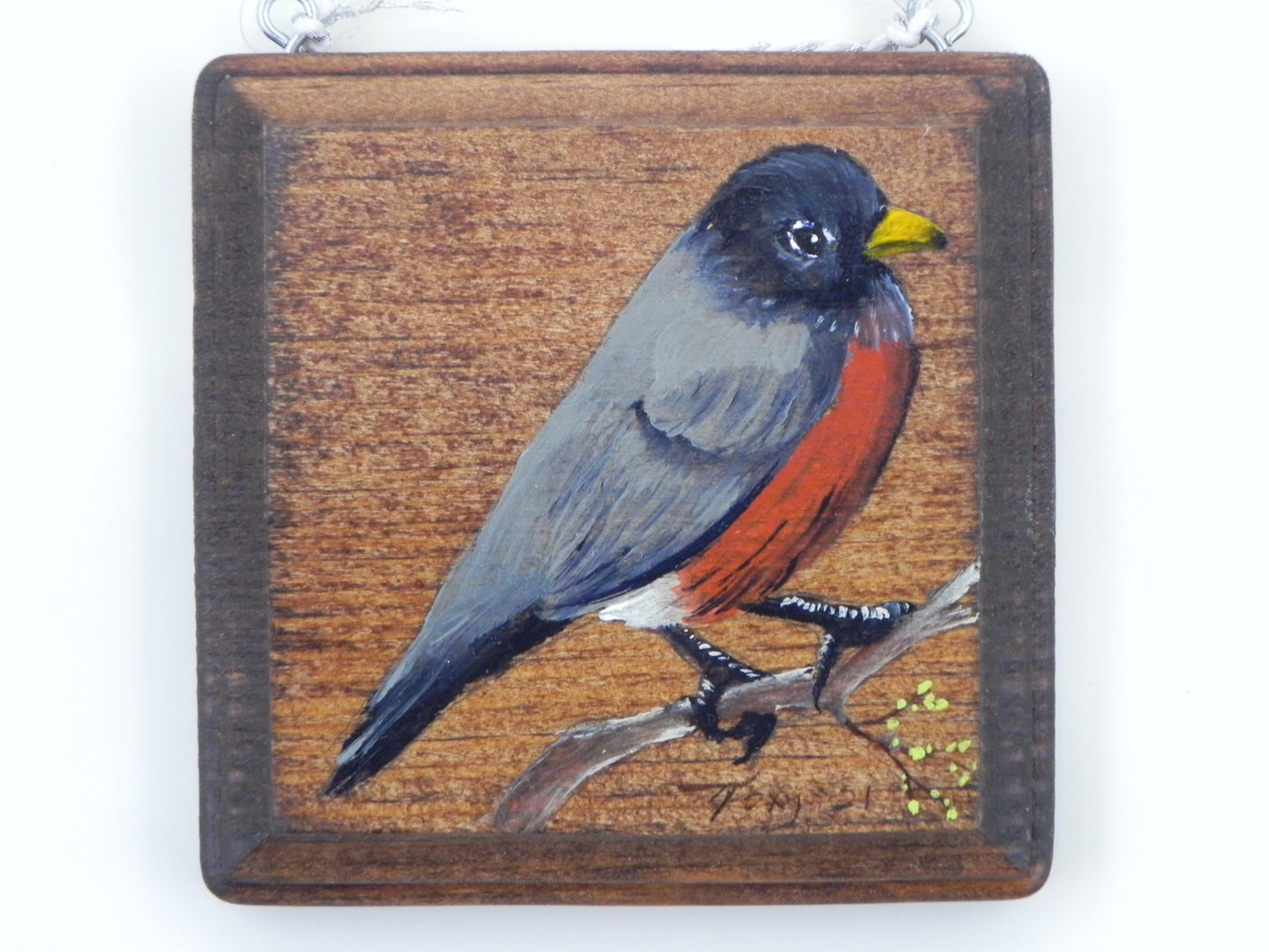 "Robin" mini wood plaque