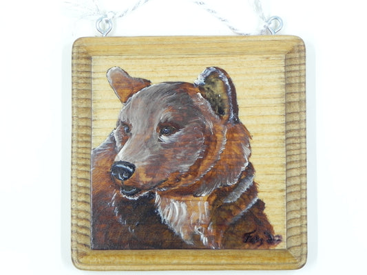 "Bear" mini wood plaque