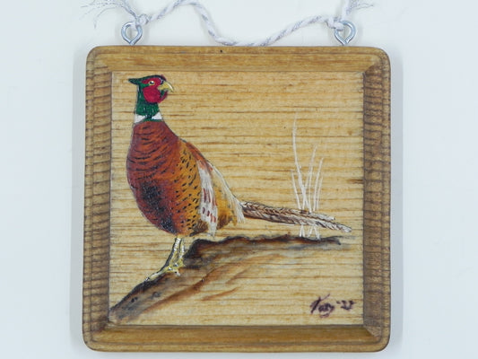 "Pheasant" mini wood plaque