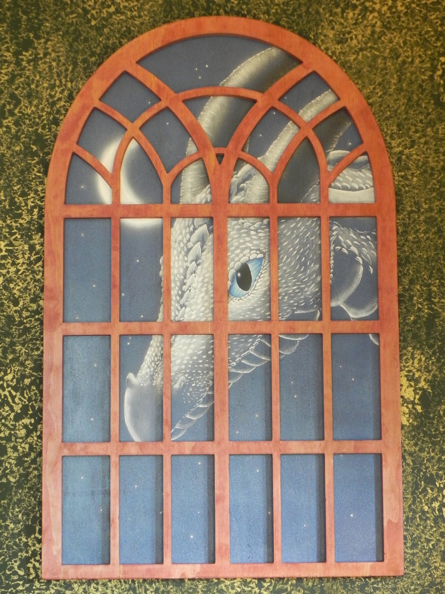 "Through the Castle Window" wood plaque